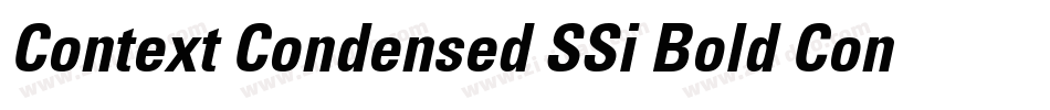 Context Condensed SSi Bold Condensed字体转换
